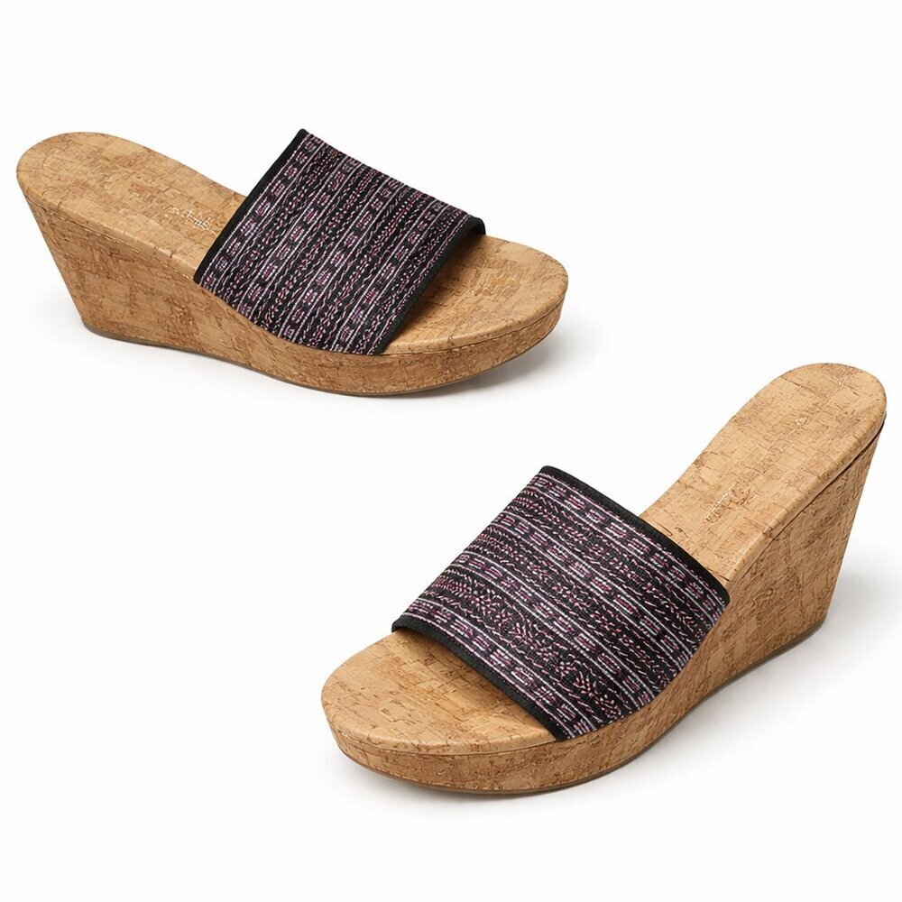 MONTEGO BAY CLUB Multi-Color Wedge Sandals Size 10